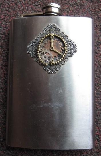 Steampunk Whiskey Flask