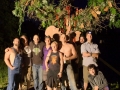 Töad artists pose with their creations